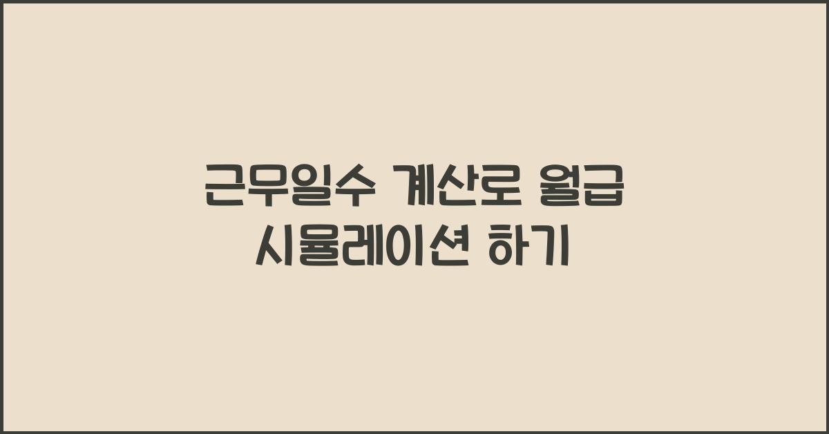 근무일수 계산