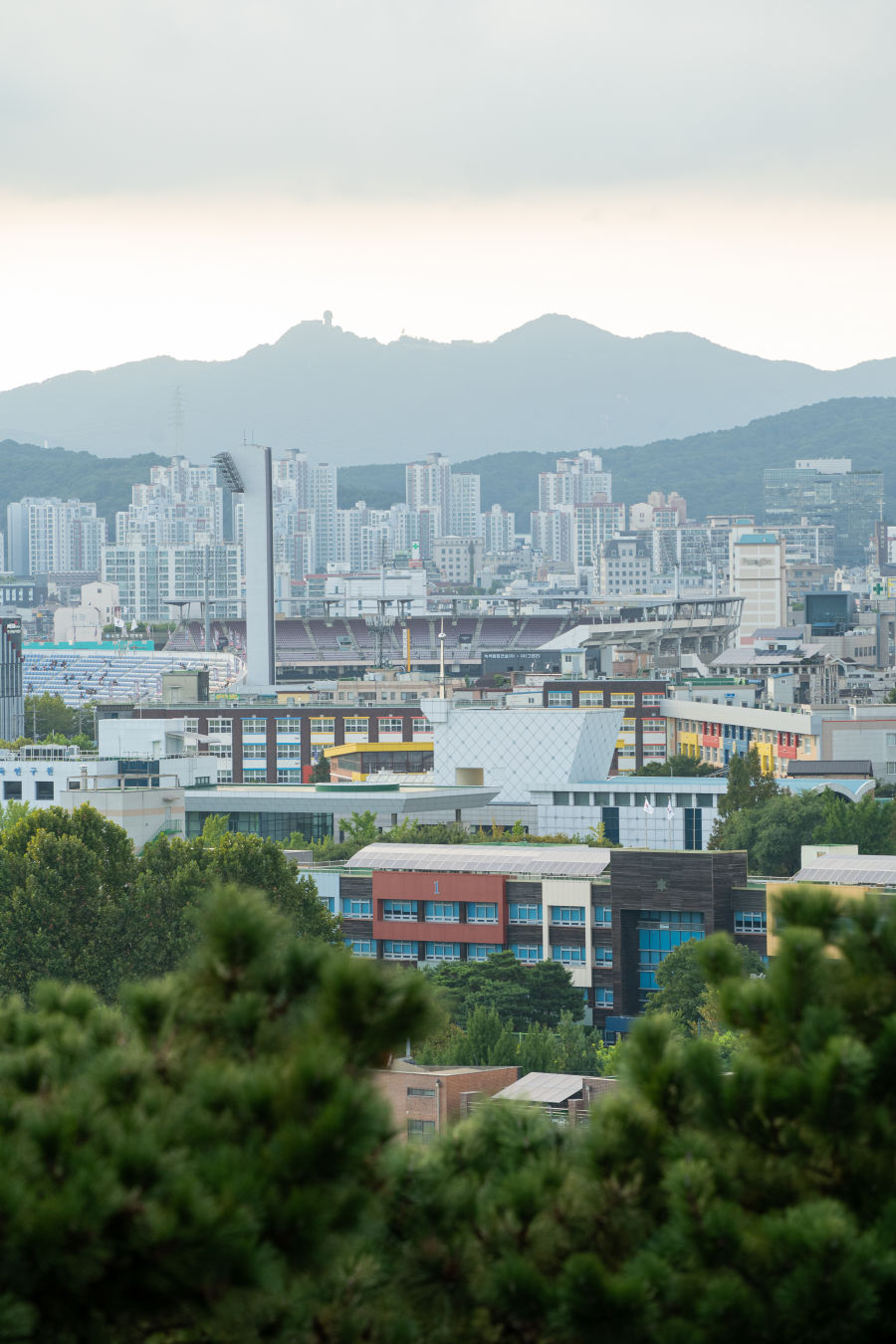 퉁소바위공원 정상 풍경