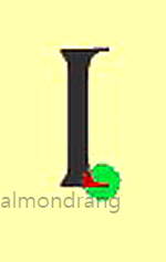 세리프체 튀어나온 모양