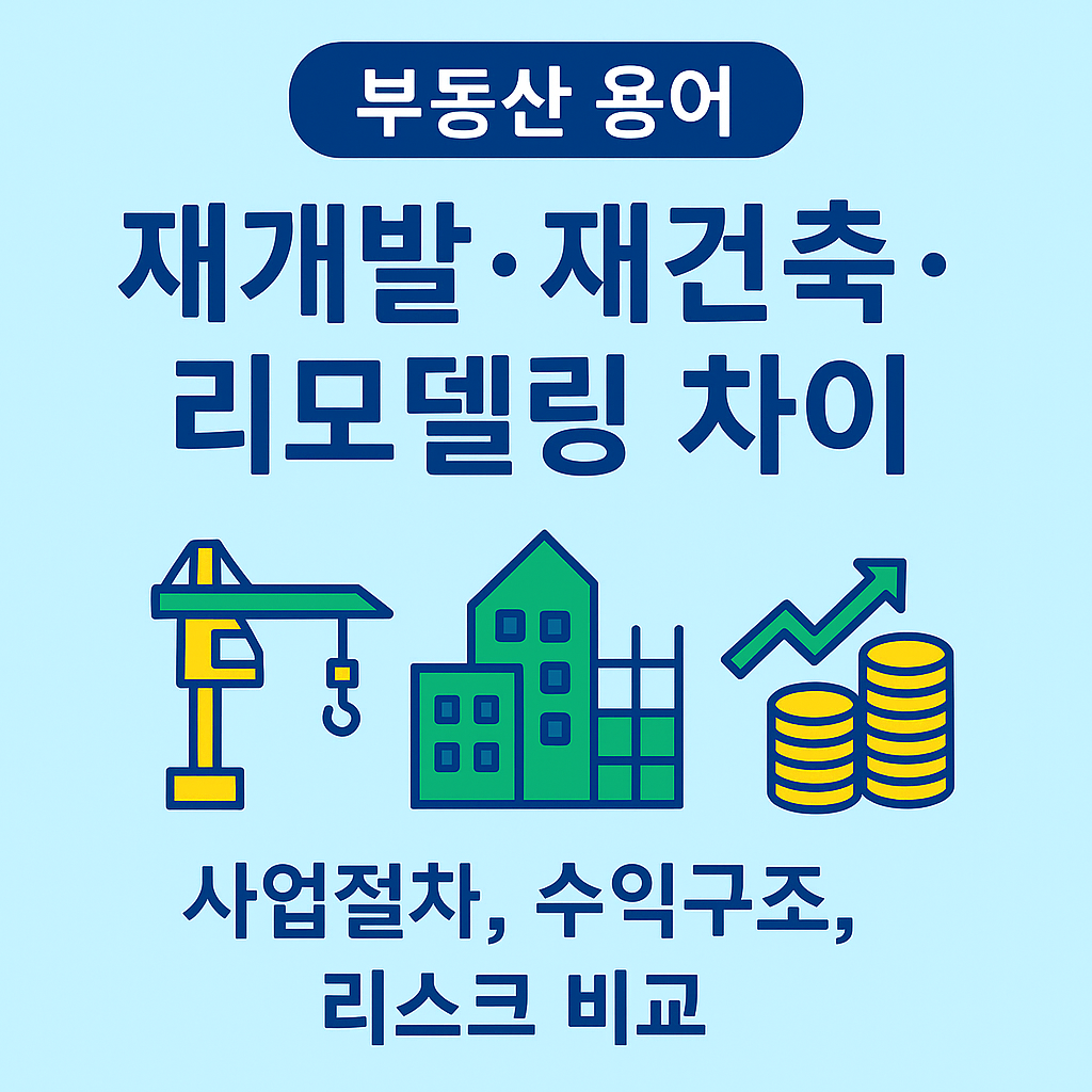 재개발, 재건축, 리모델링 차이