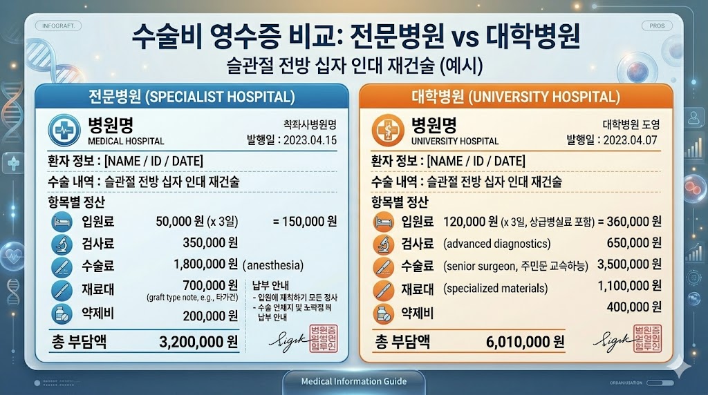 A concept image representing the medical cost for knee surgery