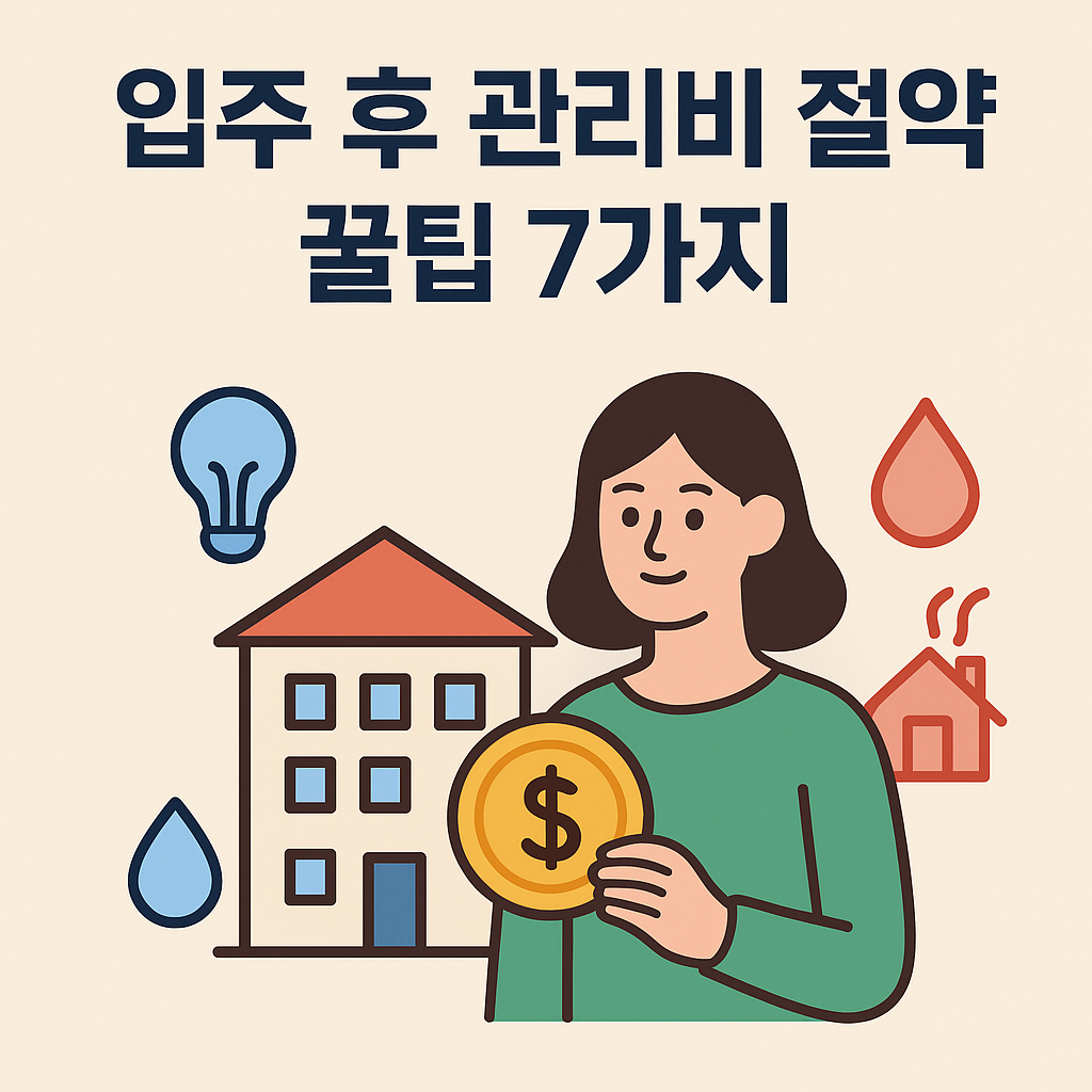 입주 후 관리비 절약 꿀팁