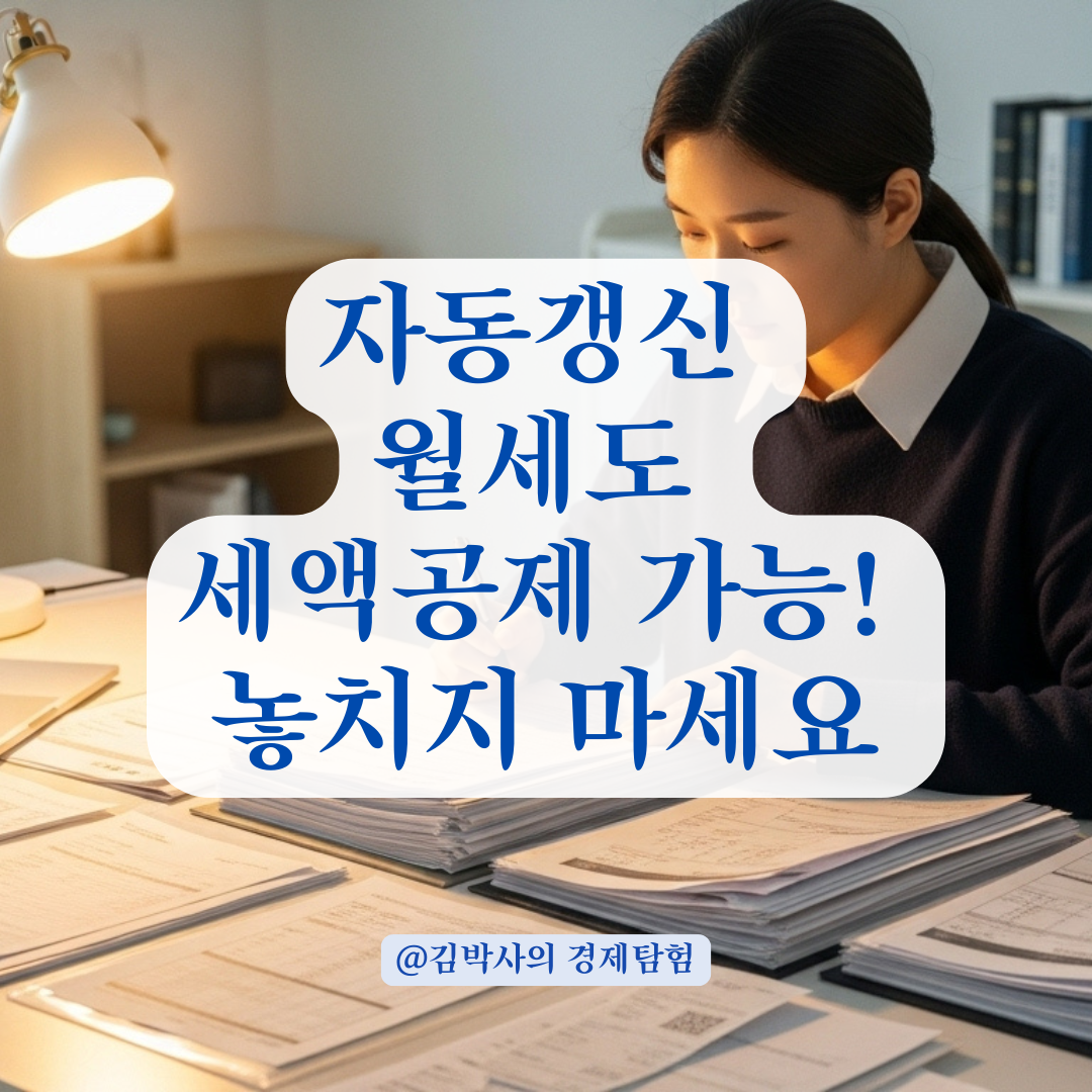 자동갱신된 월세 계약, 과거 기간도 세액공제 받는 방법 정리.