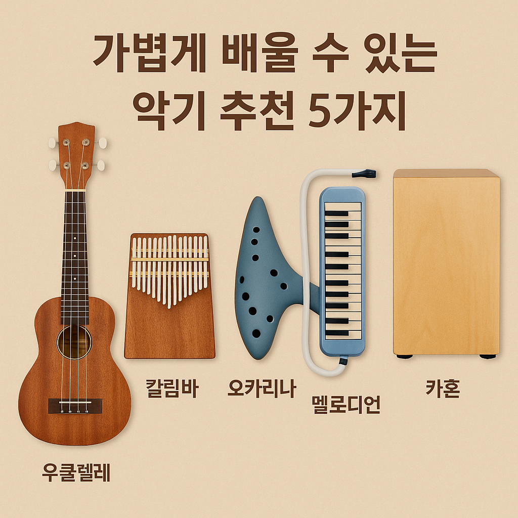 악기 추천 5개 사진