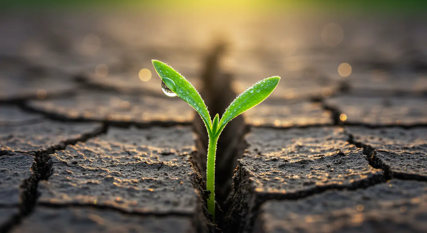 척박한 환경을 뚫고 돋아난 새싹처럼, 저신용을 극복하고 재기하는 근로자의 희망