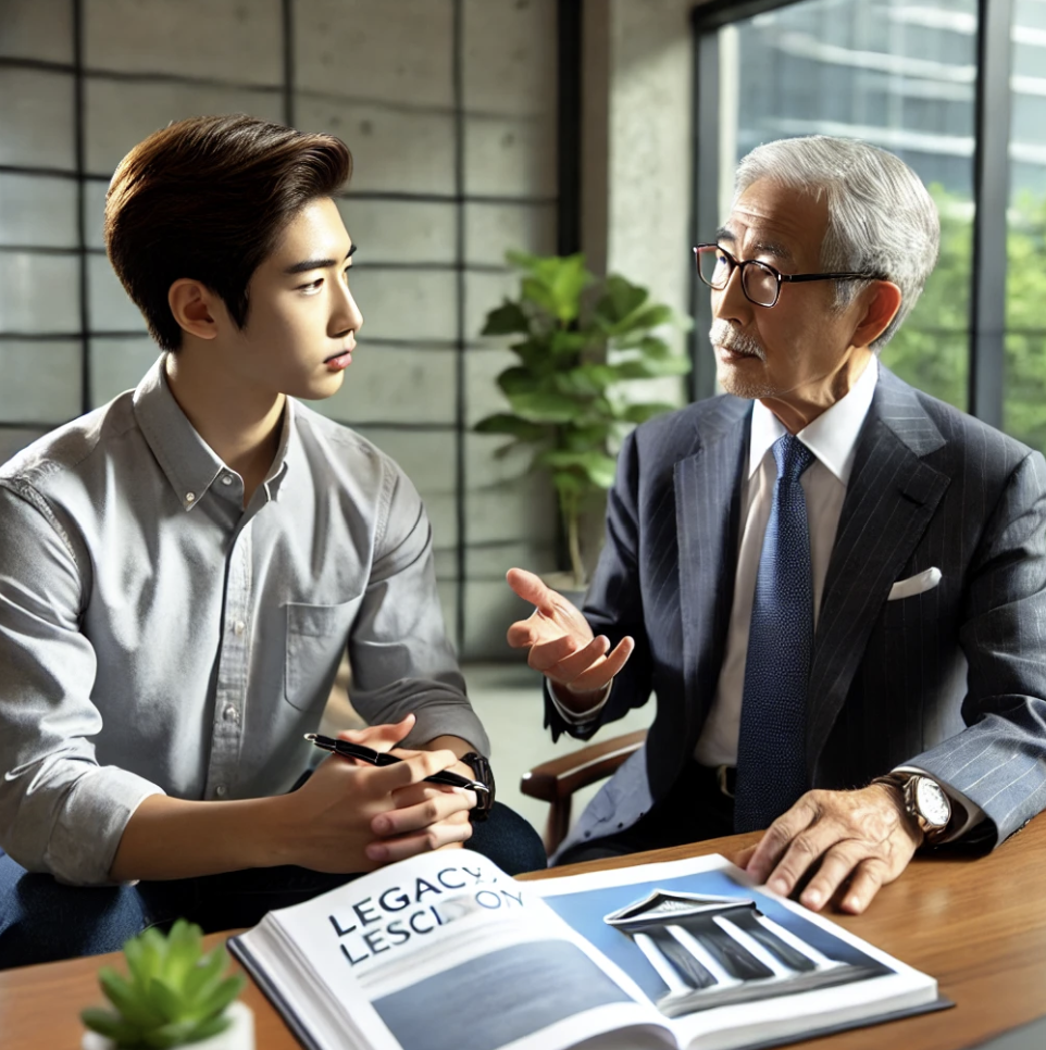 세무 상담을 받는 고객과 세무사