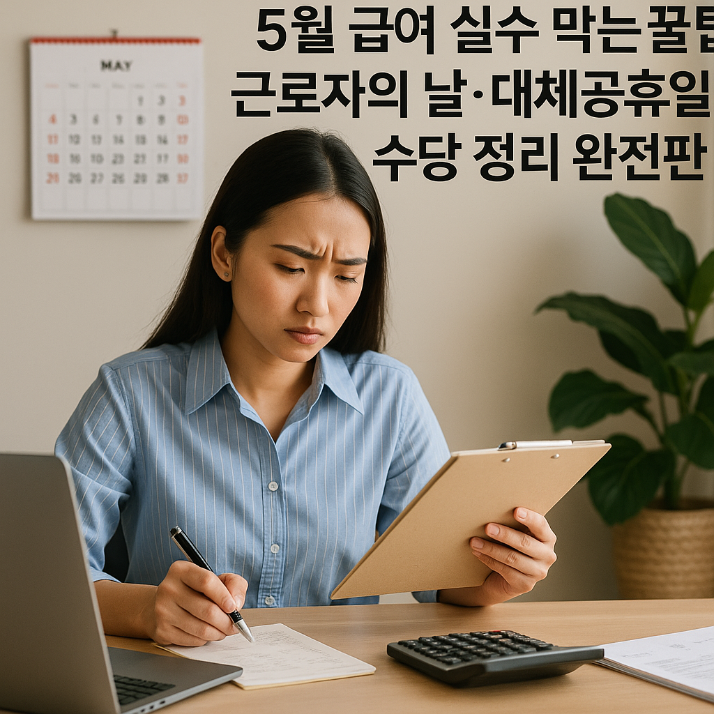 5월 급여 실수 막는 꿀팁! 근로자의 날&middot;대체공휴일 수당 정리 완전판