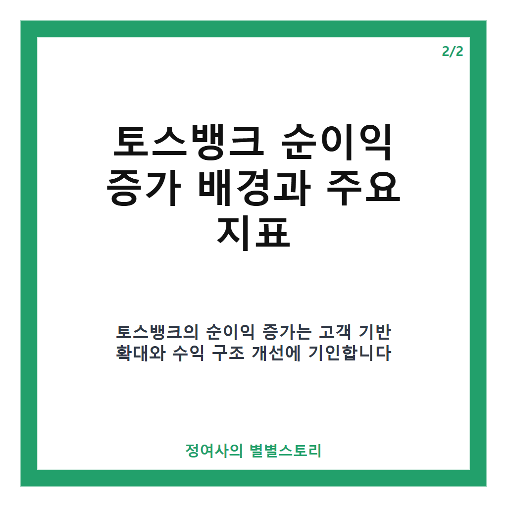 토스뱅크 상반기 순이익 589억 원 기록, 반기 기준 역대 최대 실적 달성 카드뉴스 3