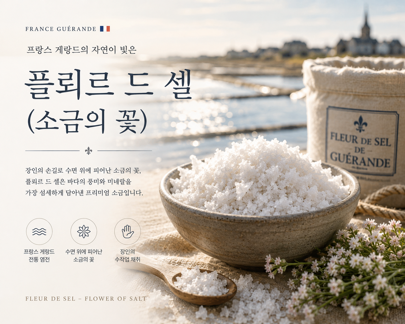 프랑스 플뢰르 드셀 소금 (소금의꽃)