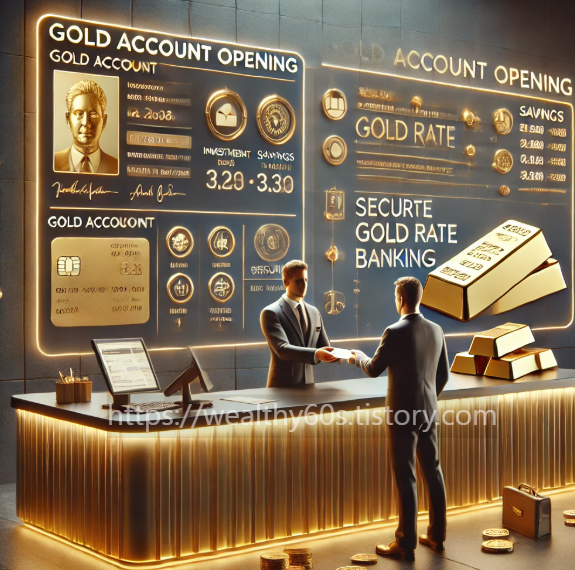 금 통장을 개설하는 모습