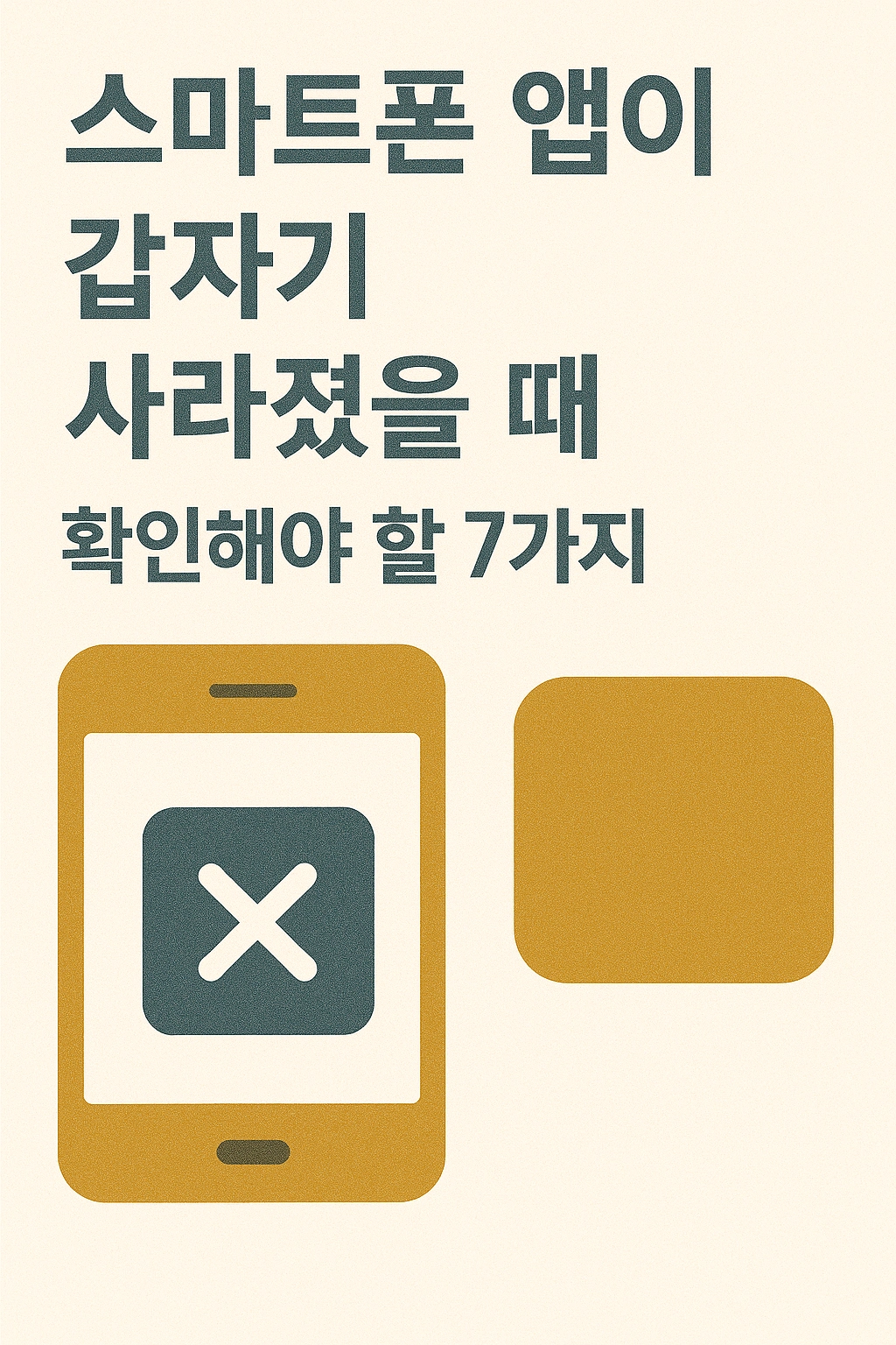 스마트폰 앱이 갑자기 사라졌을 때 확인해야 할 7가지