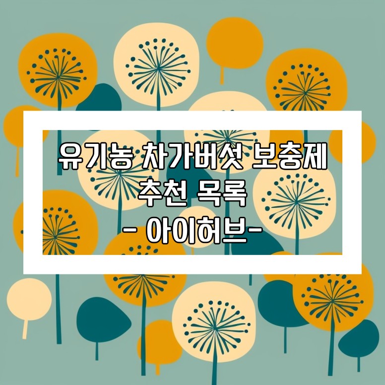 유기농 차가버섯 보충제 추천 목록 - 아이허브