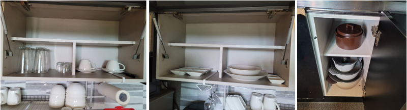 부엌 그릇과 냄비