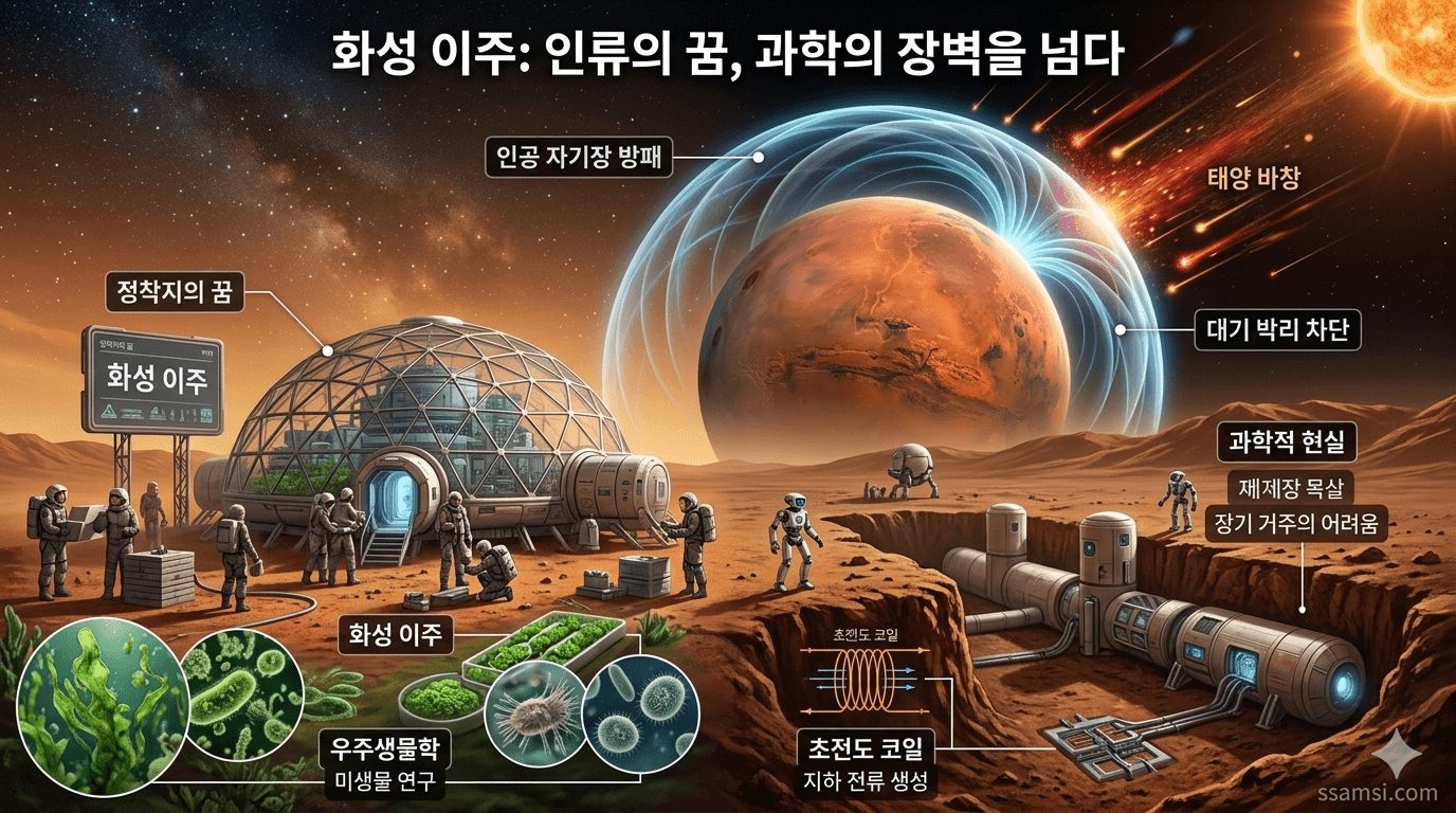 화성 이주: 인류의 꿈, 과학의 장벽을 넘다