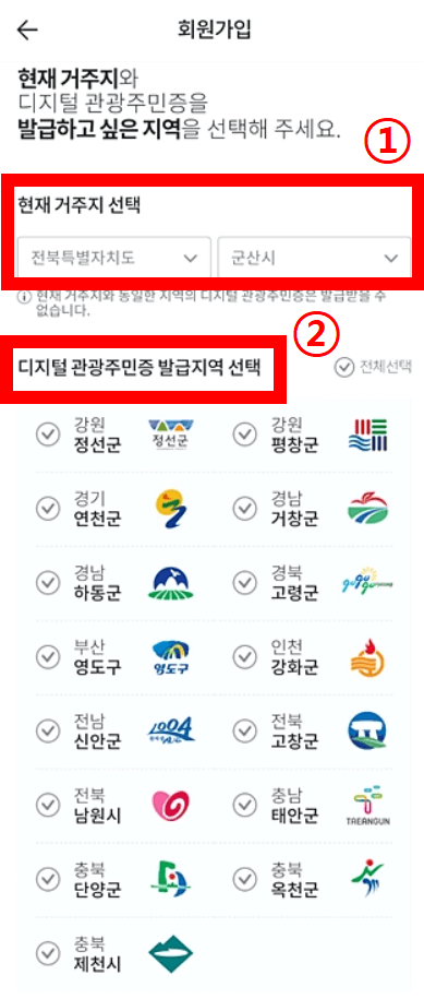 디지털 관광주민증 발급 방법 해당 지역 할인 혜택