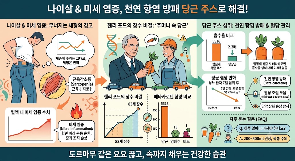 나이살과 미세 염증 당근주스로 해결 이미지