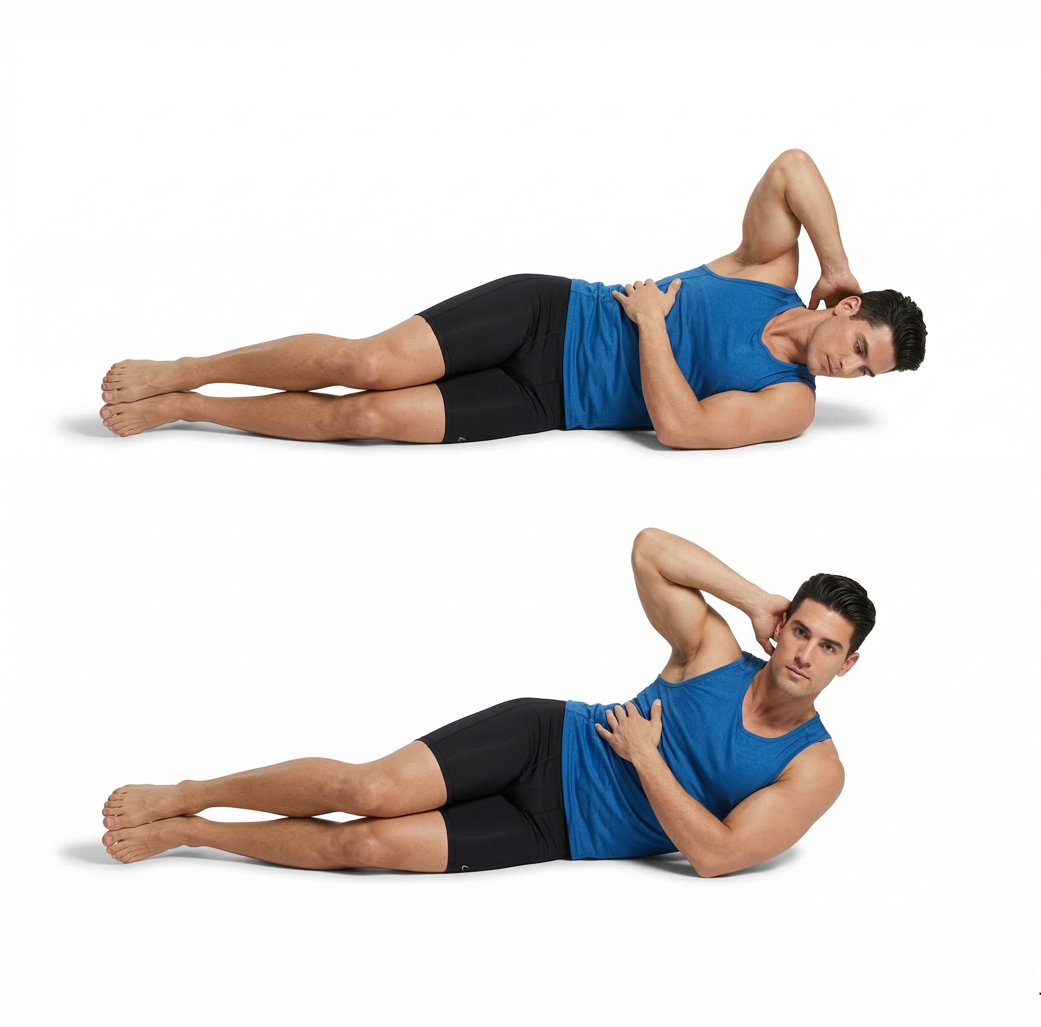 사이드 크런치 반복