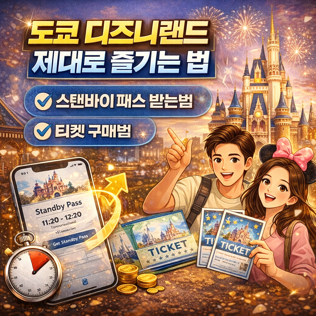 도쿄 디즈니씨 스탠바이 패스 받으러 가기