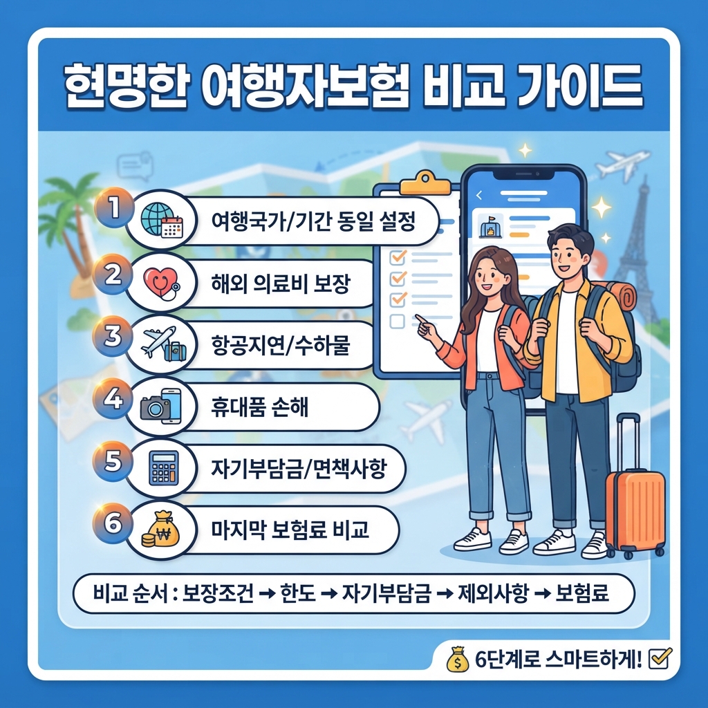 해외 여행자보험 추천 비교 가입 보상금 확인하기