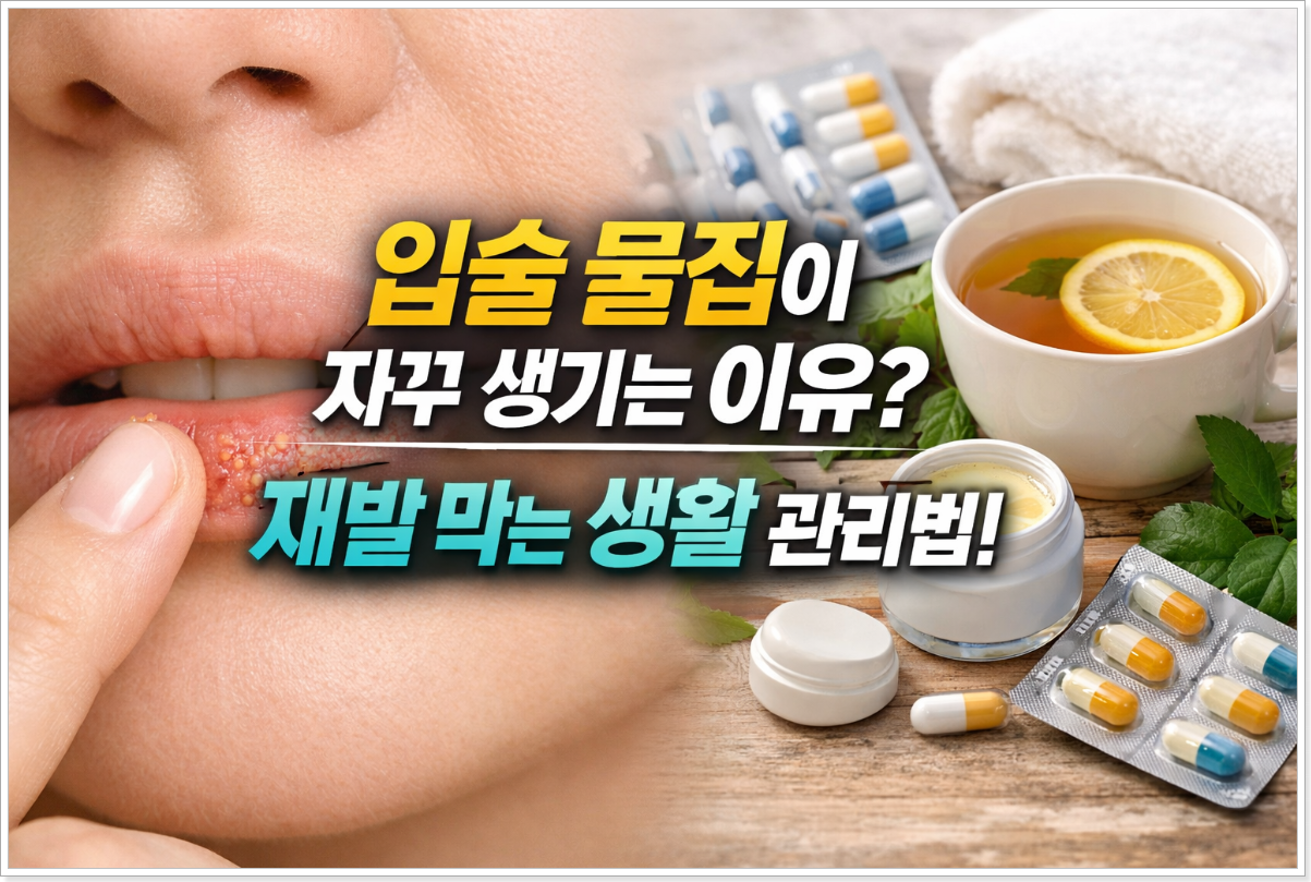 입술에 물집 자주 생기는 이유