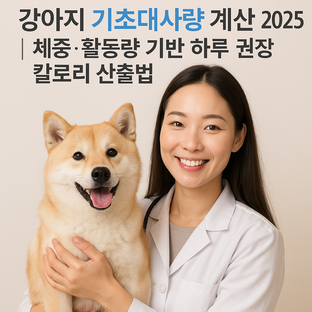 강아지 기초대사량 계산 2025 | 체중·활동량 기반 하루 권장 칼로리 산출법