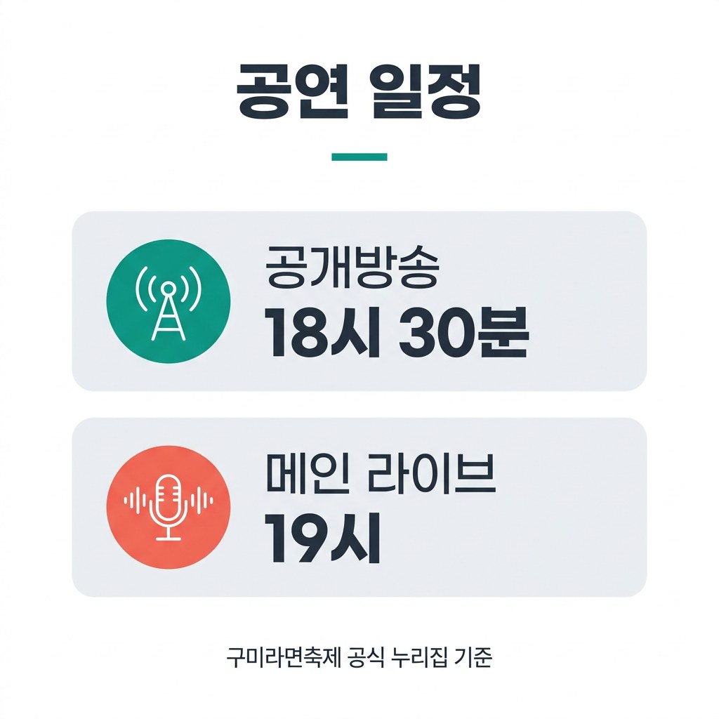 구미라면축제 공연 일정