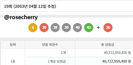 로또-19회차-당첨번호-1등당첨금액-407억원