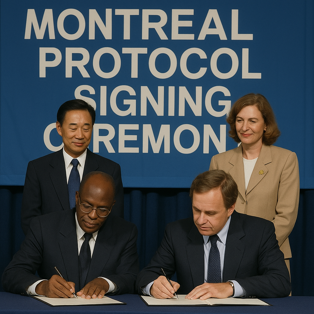 몬트리올 의정서 서명식 사진