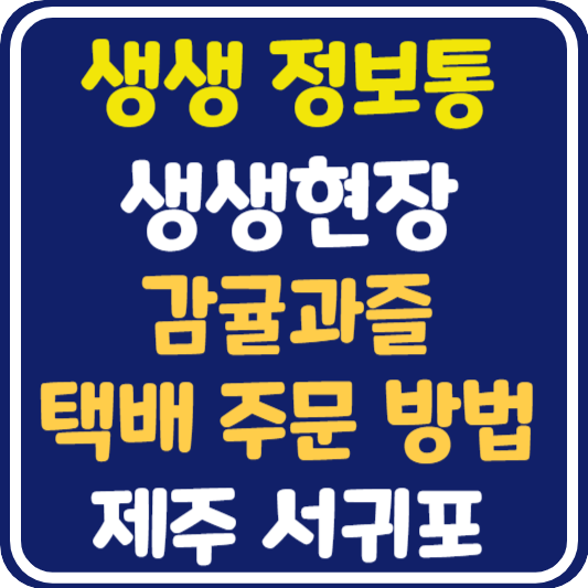 생생 정보통 제주 감귤과즐 택배 주문 방법 : 생생현장