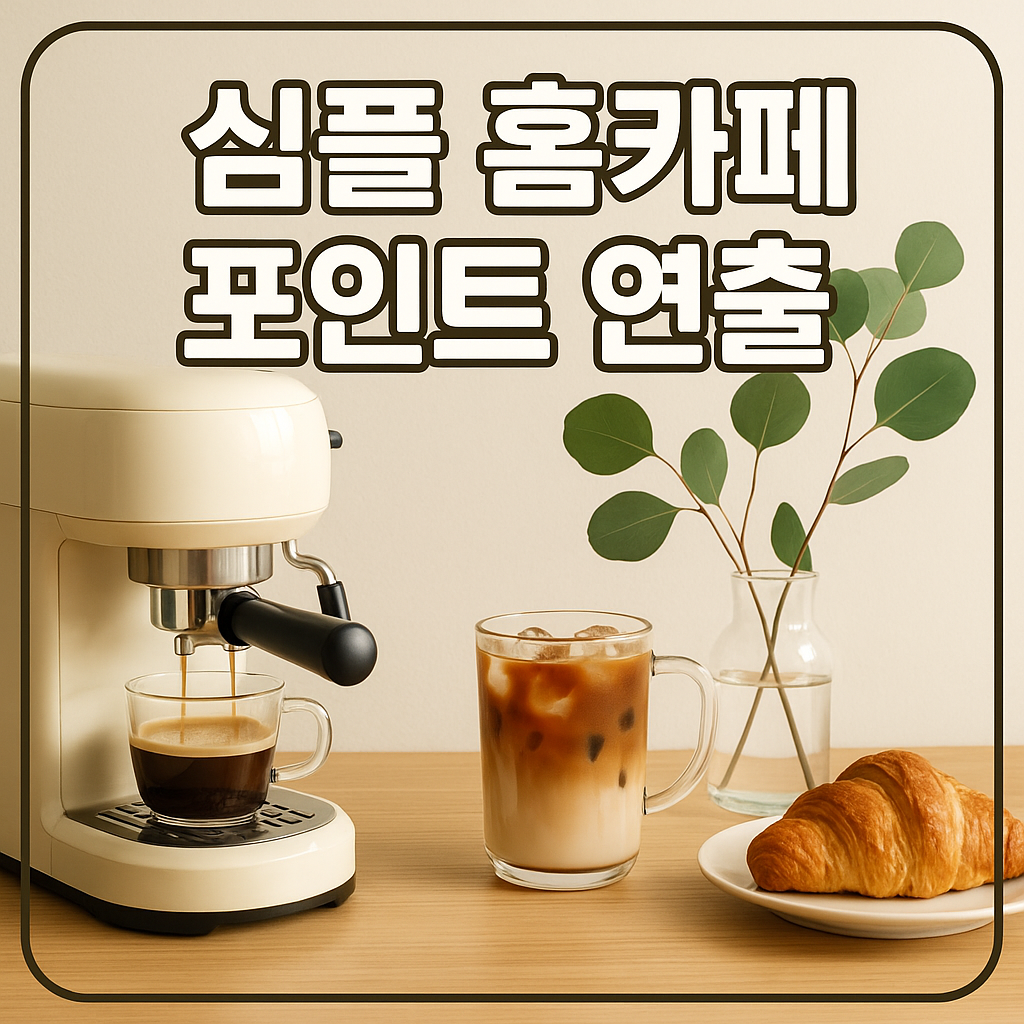 심플한 홈카페 포인트 연출