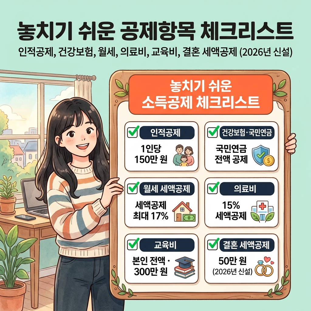 프리랜서 소득공제 세액공제 놓치기 쉬운 항목 체크리스트 2026