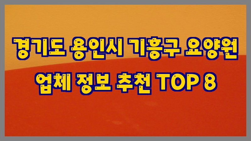 경기도 용인시 기흥구 요양원