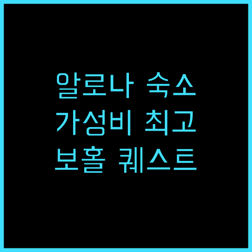 퀘스트 빌라 추천 후기 알로나 해변 ..