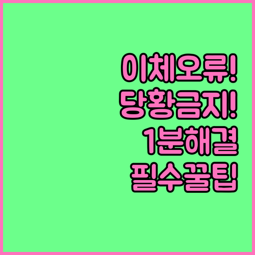IBK 기업은행 이체 오류 원인별 해..