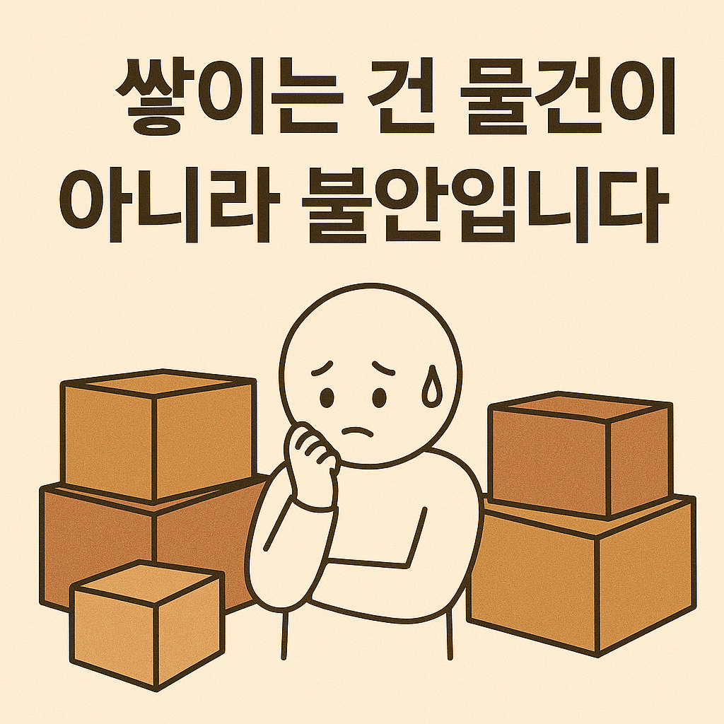 쌓이는 건 물건이 아니라 불안입니다