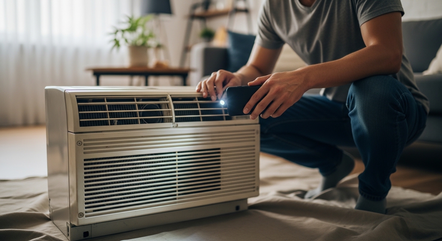 중고창문형에어컨소음