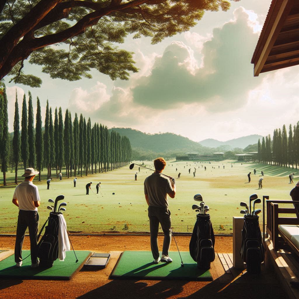 실외골프연습장 배경
