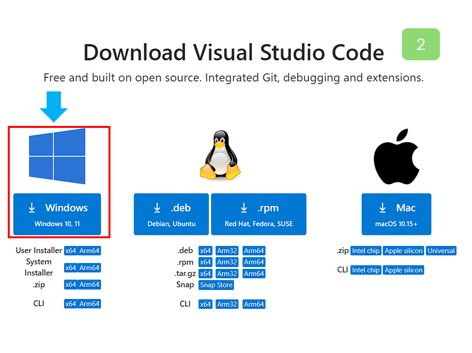 사이트에 접속했다면 Windows 버전 내려주세요.