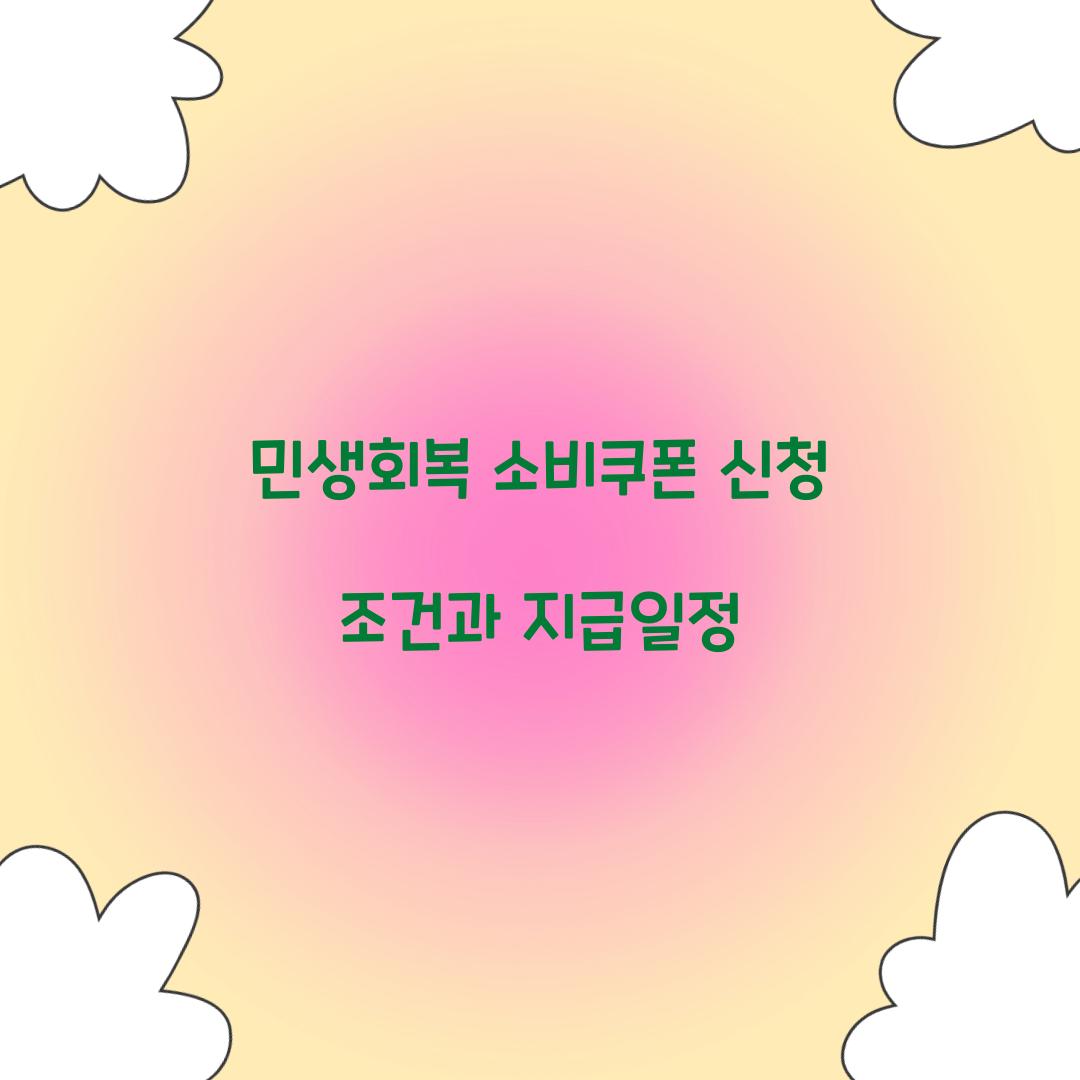 민생회복 소비쿠폰