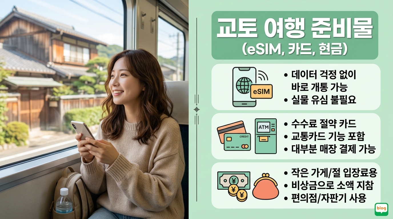 eSIM과 트래블 월렛 카드로 스마트하게 준비하는 교토 카페 투어.
