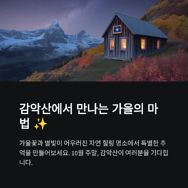 감악산 꽃별여행, 프로그램, 관람 명소, 관람팁