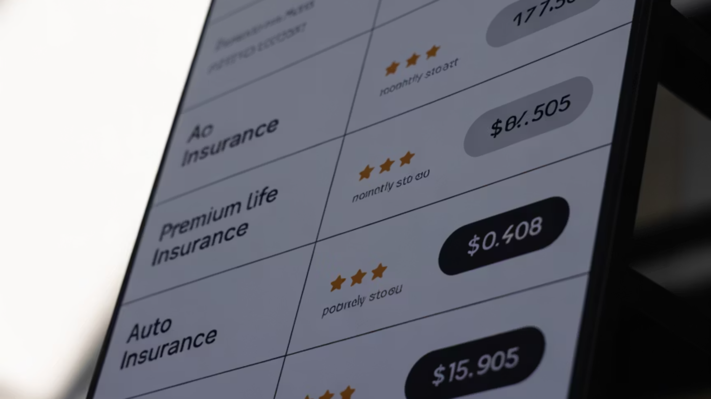 주요 보험 상품 비교