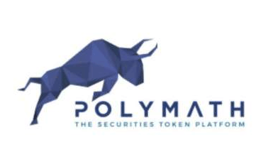 폴리메쉬 코인의 로고 황소가 왼쪽에 점프하듯 로고를 뛰어넘고 있는 모습이다 영어로 polymath 라고 적혀있다.