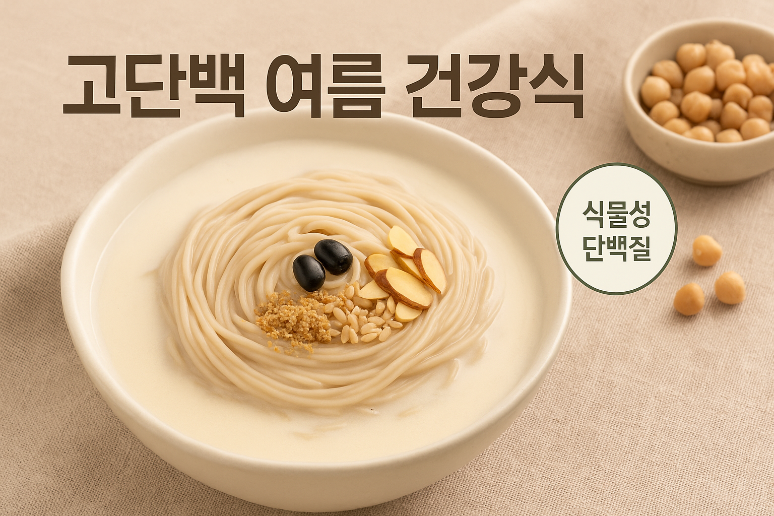 &quot;콩국수의 단백질 보충 효과&quot;에 대한 이미지입니다.