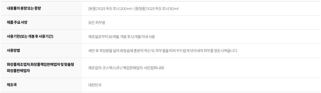 라운드랩 1025 독도 토너