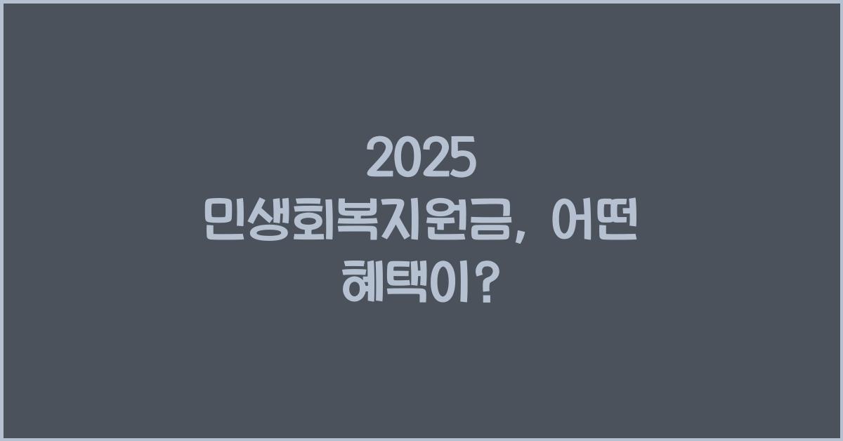 2025 민생회복지원금