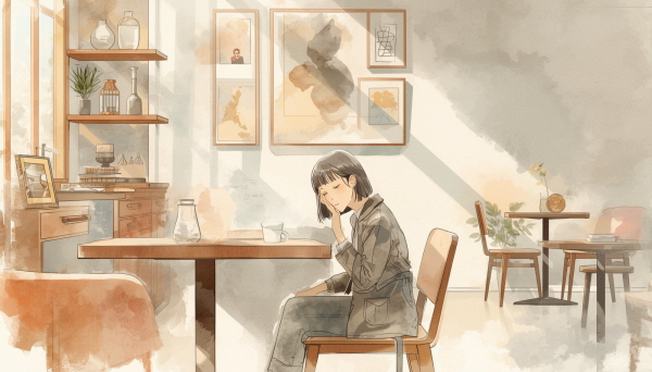 INFP는 사람의 겉모습보다 그 안의 진심을 중요하게 생각한다. 그래서 관계를 시작할 때도 조건보다 감정을 먼저 느끼는 편이다에 관한 그림입니다.