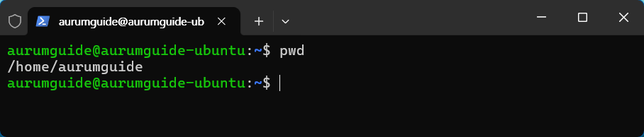 pwd 명령어를 사용.