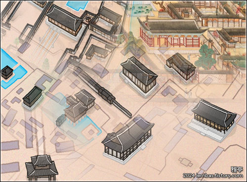 조선시대 한성부 청사 및 각도 감영 관아 건물 배치도