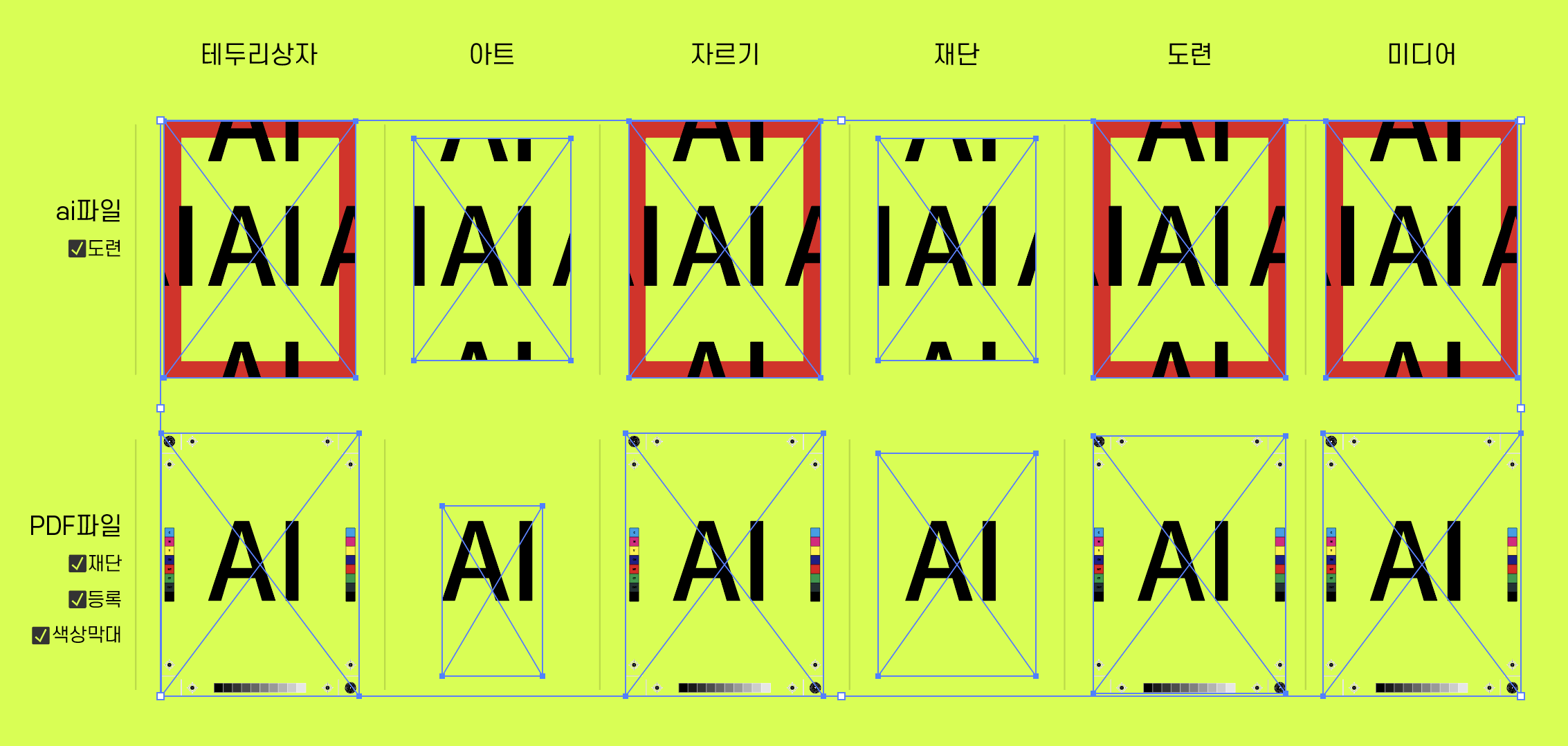 PDF 가져오기 자르기에 따른 이미지 크기